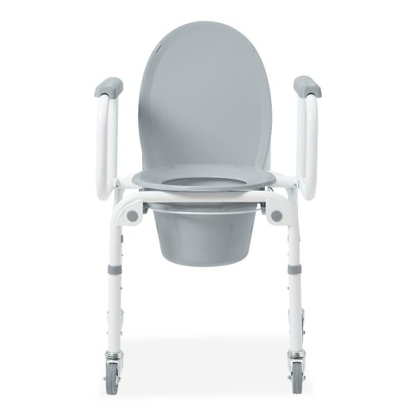 Medline, Drop-Arm Aluminum Commodes with Wheels, G1-506DWX1