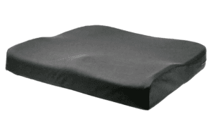 Nighthawk contoured foam wheelchair cushion with center dip for ergonomic mobility support.