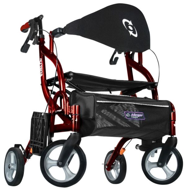 Drive, Airgo Fusion F18 Side-Folding Rollator & Transport Chair, 700-938 - Image 2