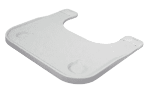Nighthawk plastic lap tray with U-cutout, cup holders; mobility aid for home care.