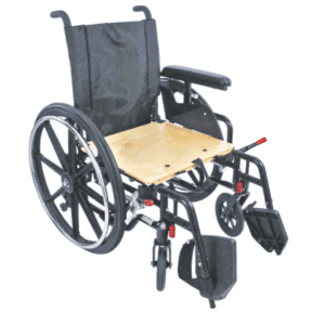 Nighthawk wheelchair with heavy-duty frame, large rear wheels; ideal for mobility support.