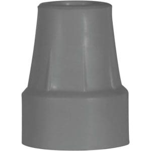 Drive Crutch Tips RTL10439B: gray rubber, flared base for stability, fits 7/8" crutches, mobility support.