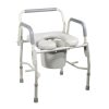 Drive, Deluxe Steel Drop-Arm Commode with Padded Seat, 11125PSKD-1 - Image 2