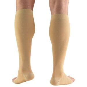 Truform 20-30 mmHg knee high compression stockings, open toe, for mobility and home care support.