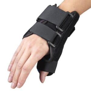 OTC 6" Wrist/Thumb Splint with Spica 2086 supports thumb immobilization for home care.