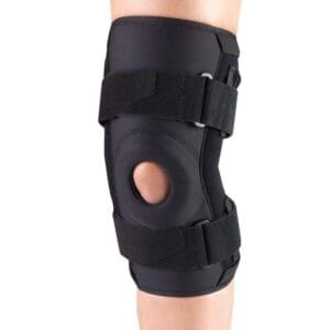 OTC Orthotex Hinged Knee Brace with adjustable straps for mobility support and knee stabilization.