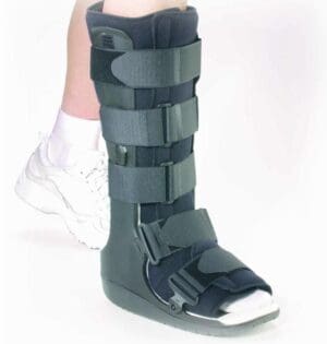 OTC Premium Short Leg Walker with Velcro straps for mobility support and injury recovery.