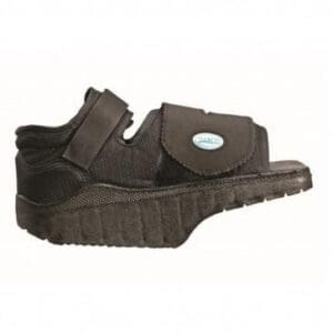 OTC Orthowedge Shoe 8711, orthopedic shoe with contoured sole, supports foot injury recovery.