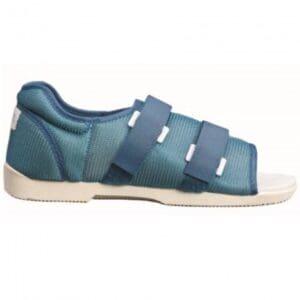 OTC Med-Surg Shoe with Velcro straps for post-surgery foot support and home care.