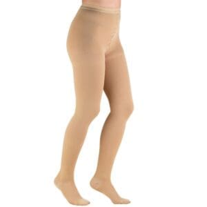 Truform 20-30 mmHg compression pantyhose for mobility support and circulation improvement.