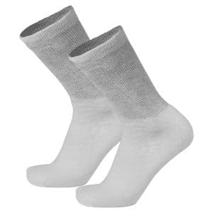 Truform loose fit diabetic crew socks, ribbed ankle, for mobility support and home care comfort.