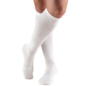 Truform 20-30 mmHg men's knee-high compression socks for mobility support and home care.