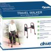 Drive, Deluxe Folding Travel Walker with 5" Wheels, RTL10263KDR