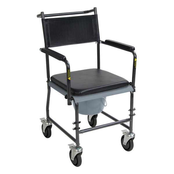 Drive, Upholstered Drop Arm Wheeled Commode, 11120SV-1F - Image 2