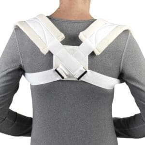OTC Figure-8 Clavicle Strap, padded support for posture correction and home medical care.