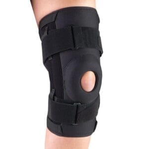 OTC Orthotex Knee Stabilizer brace with spiral stays for mobility support and stability.