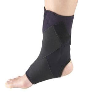 OTC Ankle Support Wrap, adjustable compression for ankle stability and mobility support in home care.