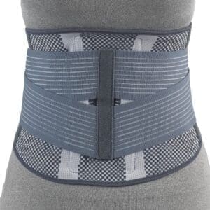 OTC Theratex 2882 back brace with adjustable straps for lumbar support, home care use.