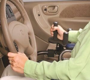 Mobility Innovations MPD Hand Controls enable accessible vehicle driving for disabled users.