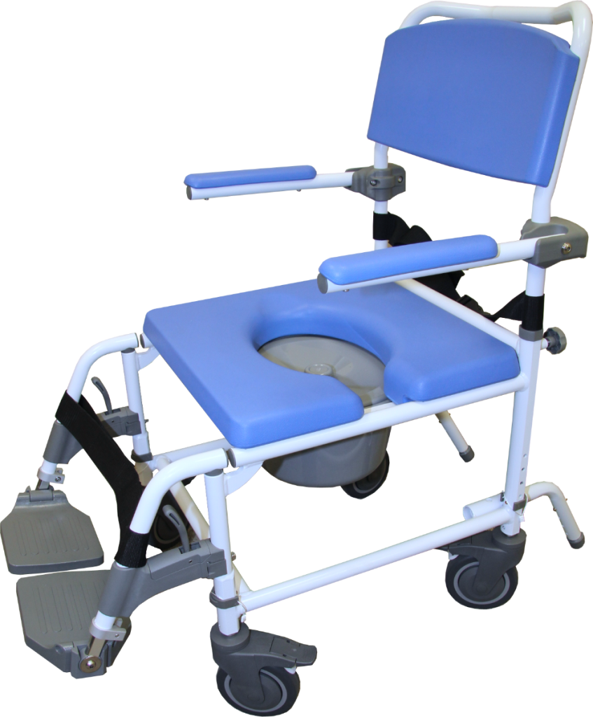 EZee Life, 18" Tilt Rehab Shower Commode with 4 Way Seat