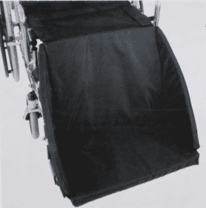 Nighthawk wheelchair with Pincore Foam Foot Box for mobility support and leg protection in home care.