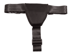 Nighthawk 3-point seatbelt with Pincore padding for mobility chairs; secure home care use.