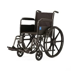 Medline, Guardian K1 Basic Wheelchairs with Full-Length Removable Arms, K1186