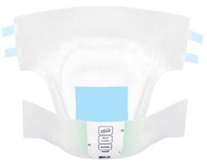 TENA ProSkin Ultra Absorbency Brief, adult incontinence aid with tabs for home care.