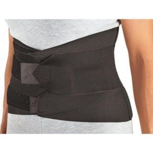 DonJoy Lumbosacral Support (11-0015) belt with adjustable straps for home mobility support.