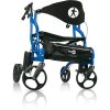 Drive, Hugo Navigator Side-Folding Rolling Walker & Transport Chair, 793-943