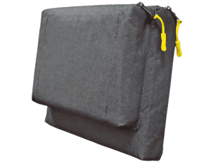 Nighthawk Underchair Bag for rigid wheelchairs, gray, dual zippers, mobility storage accessory.