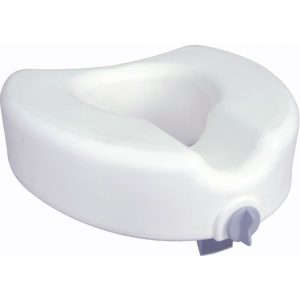 Drive, Premium Plastic, Raised, Elongated Toilet Seat with Lock, 12014 & 12013