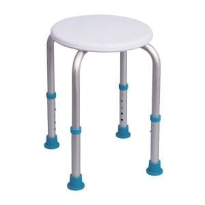 Drive AquaSense Shower Stool, height-adjustable, non-slip tips, for safe home care bathing.
