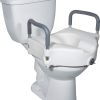 Drive, 2-in-1 Locking Raised Toilet Seat with Tool-free Removable Arms, RTL12027RA