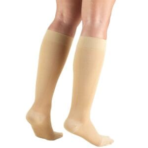 Truform 8865S 20-30 mmHg knee high compression stockings, beige, for mobility and home care support.