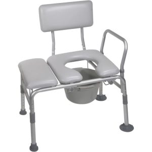 Drive, Combination Padded Transfer Bench/Commode, 12005KDC-1