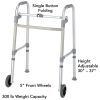 Carex, Single-Button Walker with 5" Wheels, FGA85790 - Image 2