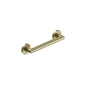 MITER 12 Grab Bar, gold metal, wall-mounted for bathroom mobility and home care safety.