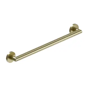 MITER 24 Grab Bar, gold metal, for bathroom mobility support and home care safety.