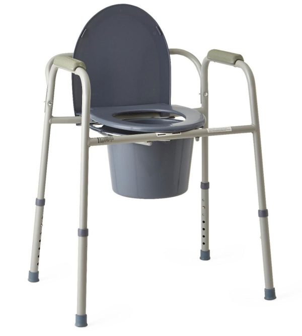 Medline, 3-in-1 Folding Steel Commode, G1-200X1