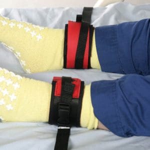 Posey Neoprene No Lock Ankle Restraint 2791 secures ankles for safe patient mobility support.