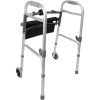 ProBasics, Two-Button Folding Walker with Wheels and Roll-Up Seat, WKAAW2BST - Image 3