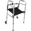 ProBasics, Two-Button Folding Walker with Wheels and Roll-Up Seat, WKAAW2BST - Image 4