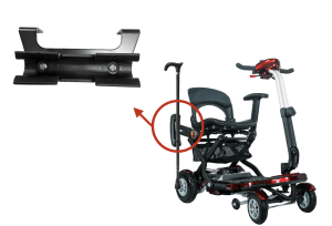 HeartWay mobility scooter with attached Small Cane Holder for enhanced mobility support.