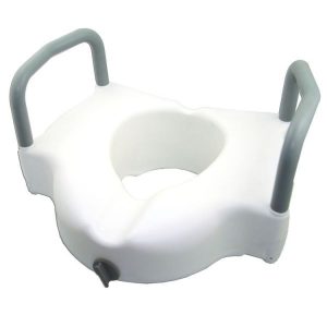 EZee Life, 2 in 1 Locking Elevated Toilet Seat with Arms, CH2025