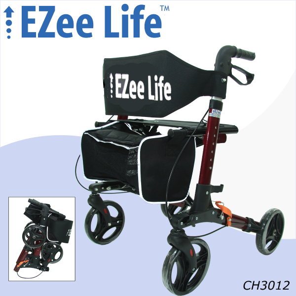EZee Life, X Frame Aluminum Folding Rollator, CH301 - Image 9