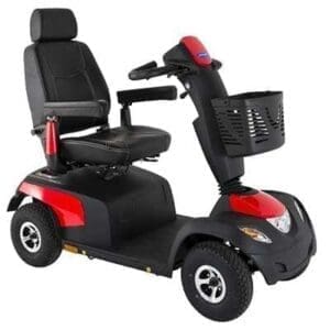 Invacare Comet Pro 4-Wheel Mobility Scooter: padded seat, stable mobility support for adults.