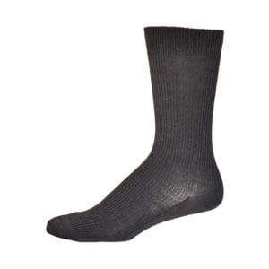 SIMCAN Comfeez Mid Calf Cotton Sock, ribbed black, reinforced for home care and mobility support.