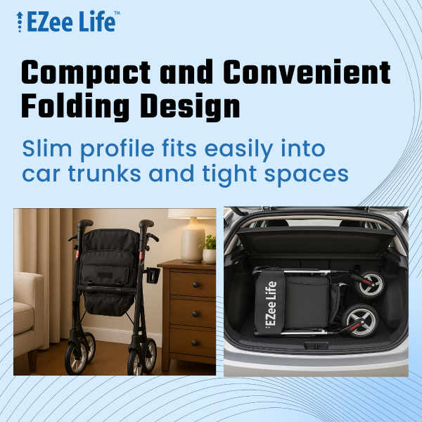 Ezee Life, Bariatric Rollator with Adjustable Seat and Armrests, CH3019/CH3021 - Image 5