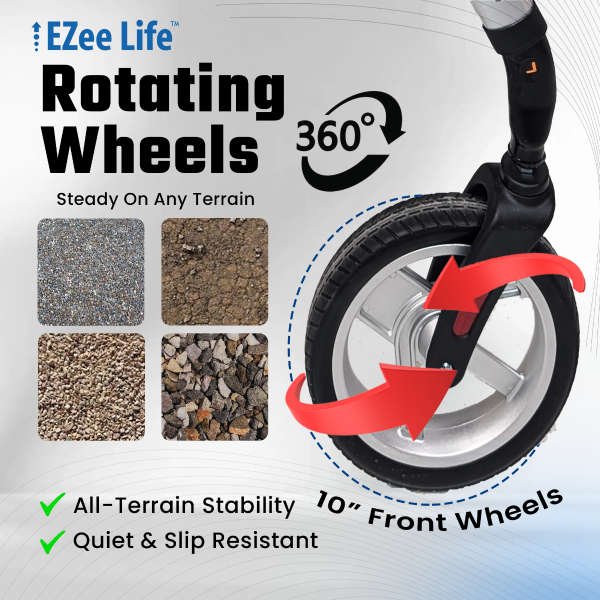 Ezee Life, Bariatric Rollator with Adjustable Seat and Armrests, CH3019/CH3021 - Image 9